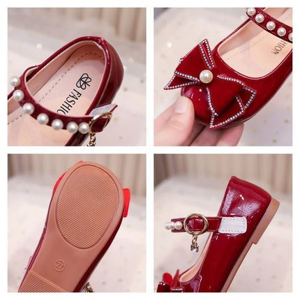 Girls Footwear Princess Leather Red Ballet Kids Shoes - Girls Footwear - koolkids - Mad Fly Essentials