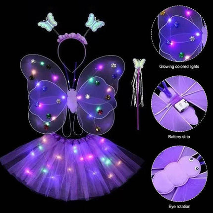 LED Angel Butterfly Girls Costume Set - Mad Fly Essentials