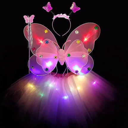 LED Angel Butterfly Girls Costume Set - Mad Fly Essentials
