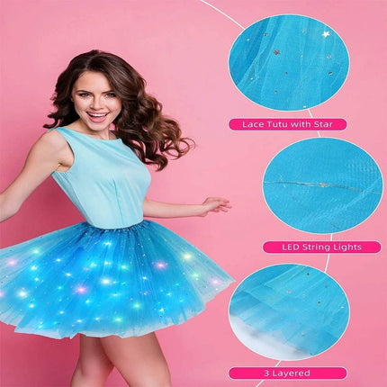 Girls LED Tulle Luminous Tutu Fairy Dance Party Dress - Party Dress - RUEWEY - Mad Fly Essentials