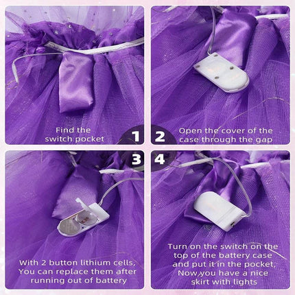 Girls LED Tulle Luminous Tutu Fairy Dance Party Dress - Party Dress - RUEWEY - Mad Fly Essentials