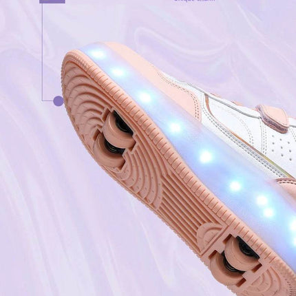 Girls USB - Charging Skate Luminous Kids LED Shoes - Kids LED Shoes - CAPSELLA KIDS - Mad Fly Essentials