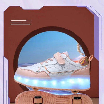 Girls USB - Charging Skate Luminous Kids LED Shoes - Kids LED Shoes - CAPSELLA KIDS - Mad Fly Essentials