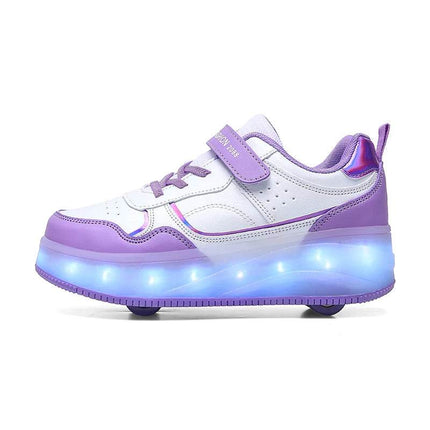 Girls USB - Charging Skate Luminous Kids LED Shoes - Kids LED Shoes - CAPSELLA KIDS - Mad Fly Essentials