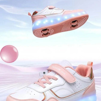 Girls USB - Charging Skate Luminous Kids LED Shoes - Kids LED Shoes - CAPSELLA KIDS - Mad Fly Essentials