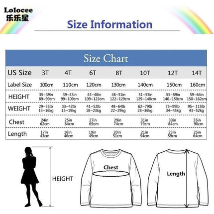 Girls Long Heart Kids Graphic Tee Tops Hoodies - Hoodies - Lolocee - Mad Fly Essentials