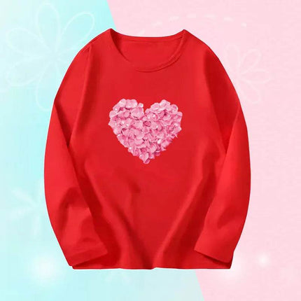 Girls Long Heart Kids Graphic Tee Tops Hoodies - Hoodies - Lolocee - Mad Fly Essentials