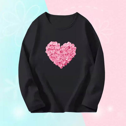 Girls Long Heart Kids Graphic Tee Tops Hoodies - Hoodies - Lolocee - Mad Fly Essentials