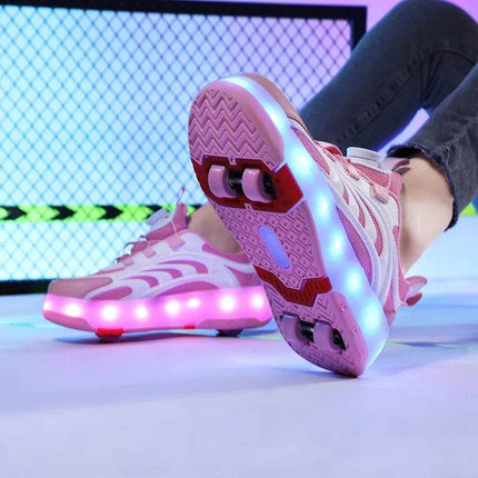 Girls Skater 4W Sneakers Kids LED Shoes  - Mad Fly Essentials