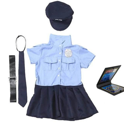 Girls Police Dress Up Uniform Costume Set - Costume Set - Costumes Plus - Mad Fly Essentials