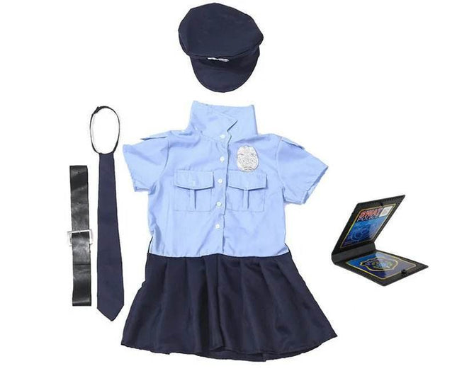 Girls Police Dress Up Uniform Costume Set - Costume Set - Costumes Plus - Mad Fly Essentials