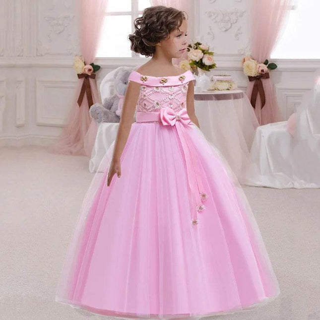 Girls Elegant Floral Ball Gown Princess Dress - Princess Dress - Adyce - Mad Fly Essentials