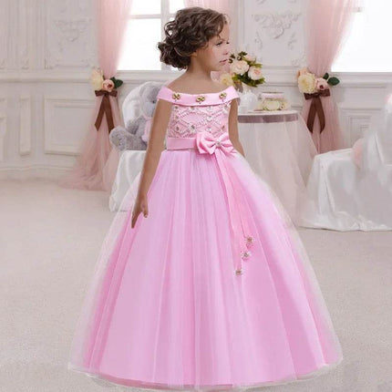 Girls Elegant Floral Ball Gown Princess Dress - Princess Dress - Adyce - Mad Fly Essentials