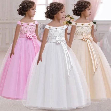 Girls Elegant Floral Ball Gown Princess Dress - Princess Dress - Adyce - Mad Fly Essentials