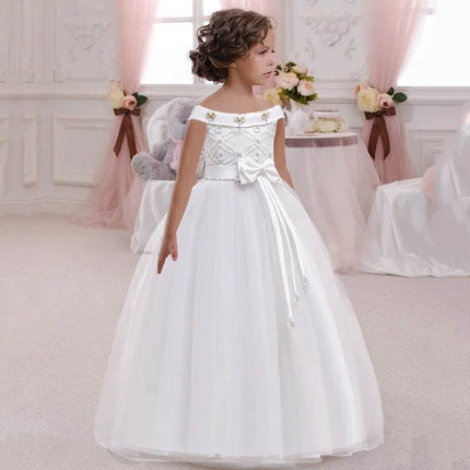 Girls Elegant Floral Ball Gown Princess Dress - Princess Dress - Adyce - Mad Fly Essentials