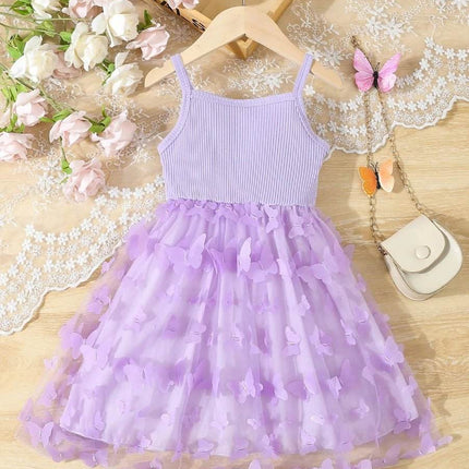 Girls Sleeveless Butterfly Princess Dress - Princess Dress - NNJXD - Mad Fly Essentials