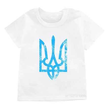 Girls Ukraine Trident Graphic Summer Shirt - Shirt - Ins Style - Mad Fly Essentials