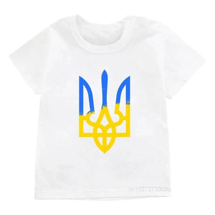 Girls Ukraine Trident Graphic Summer Shirt - Shirt - Ins Style - Mad Fly Essentials