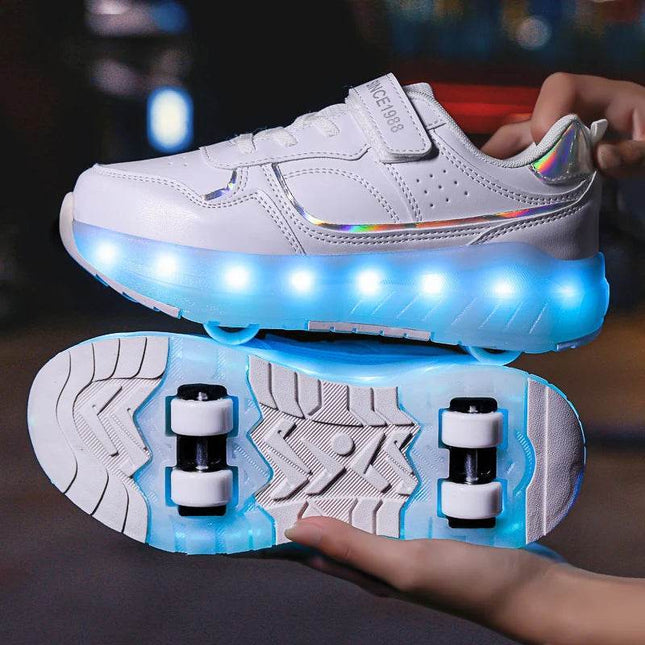 Girls USB Light Skate Kids LED Shoes - Mad Fly Essentials