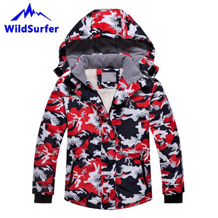 Girls Windproof Camouflage Winter Ski Jacket - Jacket - WildSurfer - Mad Fly Essentials