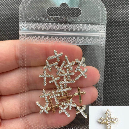 Glitter Cross 20pc Rhinestone Art Nail Essentials - Nail Essentials - Elaimei - Mad Fly Essentials