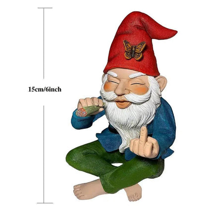 Gnome Smoking Finger Home Figurine Garden Decor - Garden Decor - LED FAIRY - Mad Fly Essentials