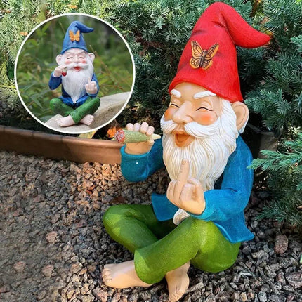 Gnome Smoking Figurine Garden Decor - Mad Fly Essentials