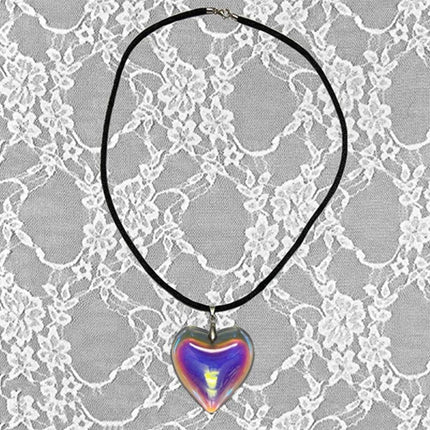 Gothic Wine Red Glass Crystal Punk Heart Necklace - Necklace - CCBYX - Mad Fly Essentials