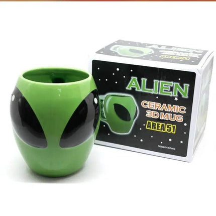 Green 3D Alien Ceramic Coffee Mug - Coffee Mug - Light Magic - Mad Fly Essentials