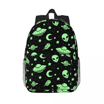 Green Alien Universe Wondrous Laptop Backpack - Mad Fly Essentials