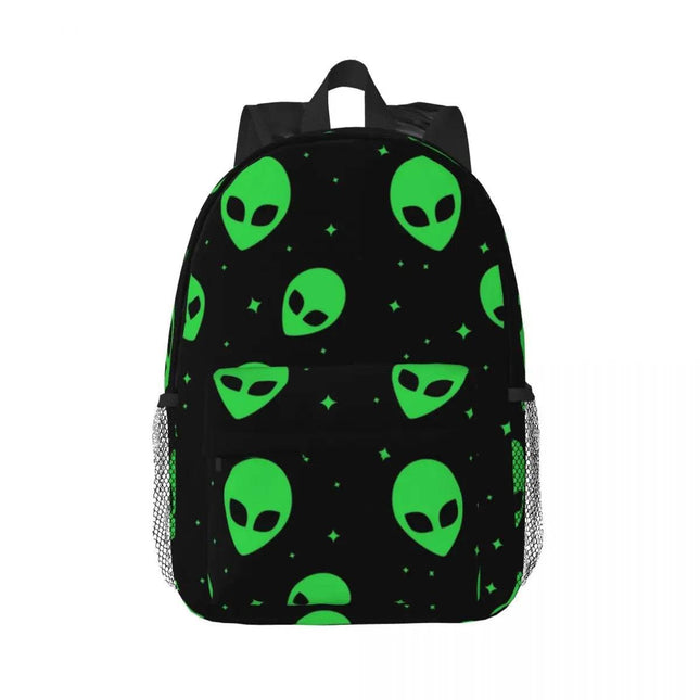 Green Alien Universe Wondrous Laptop Backpack - Backpack - Alien Style - Mad Fly Essentials