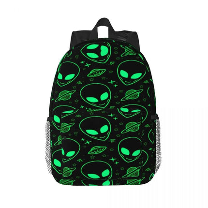 Green Alien Universe Wondrous Laptop Backpack - Mad Fly Essentials