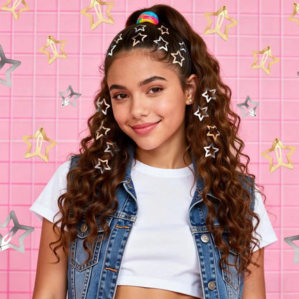 Hair Accessories Girl Gold Silver Star Y2K Hair Clips - Hair Accessories - kemei - Mad Fly Essentials