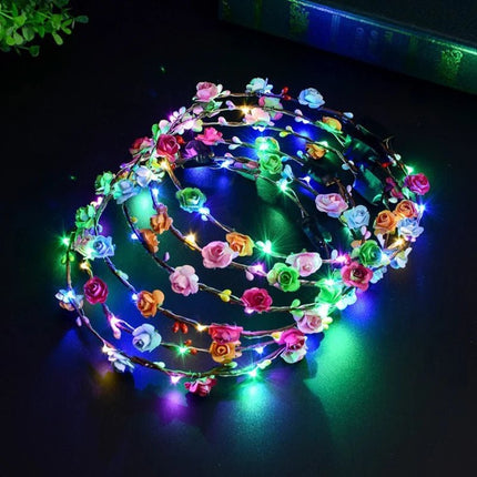 Hair Accessories LED Flower Wreath Light Up Wedding Party Favors - Hair Accessories - Hviero - Mad Fly Essentials