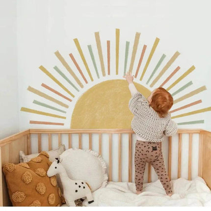 Half Sun Wallpaper Kids Room 3D Wall Sticker - 3D Wall Sticker - Nursery Ready - Mad Fly Essentials