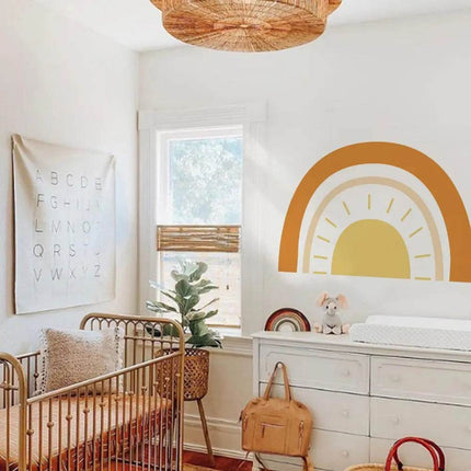 Half Sun Wallpaper Kids Room 3D Wall Sticker - 3D Wall Sticker - Nursery Ready - Mad Fly Essentials