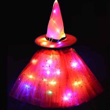 Halloween Adult Kids LED Witch Hat Spider Costume Dress - Mad Fly Essentials