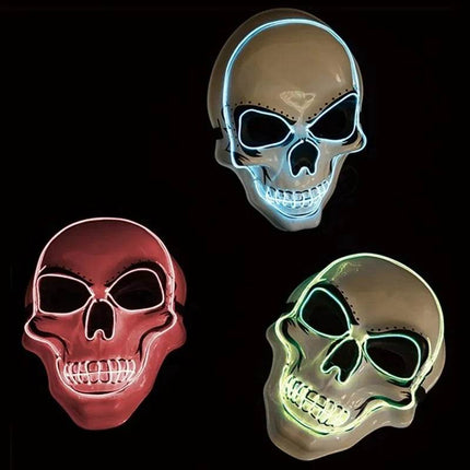 Halloween Glowing Skull LED Mask Boys Costume - Costume - LEDP - Mad Fly Essentials