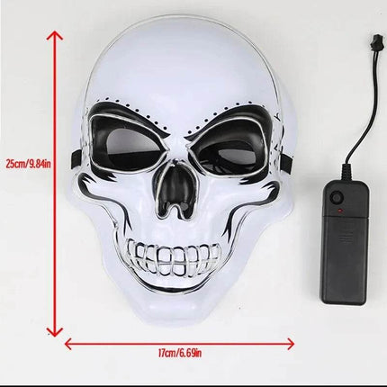 Halloween Glowing Skull LED Mask Boys Costume - Costume - LEDP - Mad Fly Essentials