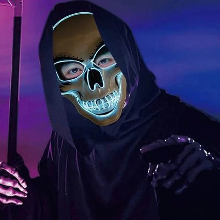 Halloween Glowing Skull LED Mask Boys Costume - Costume - LEDP - Mad Fly Essentials