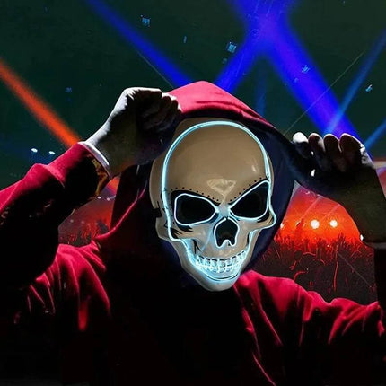 Halloween Glowing Skull LED Mask Boys Costume - Costume - LEDP - Mad Fly Essentials