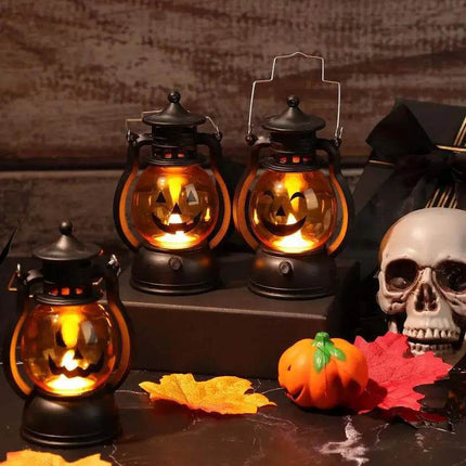 LED Ghost Pumpkin Retro Lantern Halloween Decor - Halloween Decor - Partigos - Mad Fly Essentials