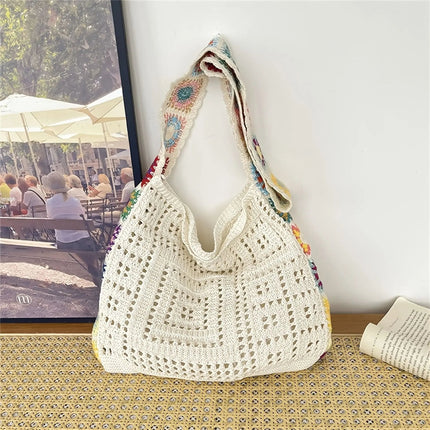 Handbag Women Boho Crochet Floral Beach Bags - Handbag - Crochet Bikini - Mad Fly Essentials