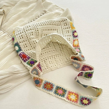 Handbag Women Boho Crochet Floral Beach Bags - Handbag - Crochet Bikini - Mad Fly Essentials