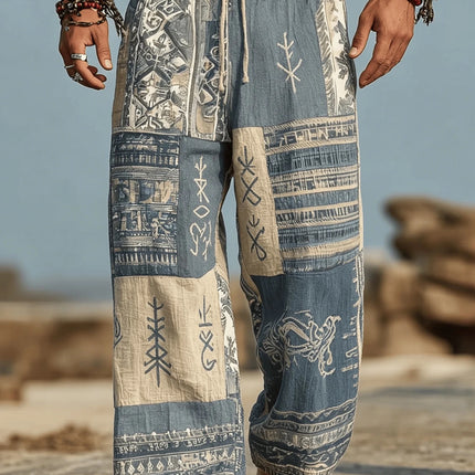 Harem Pants Men Tribal Print 3D Pants - Harem Pants - SeaBreeze - Mad Fly Essentials