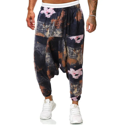 Harem Pants Men Vintage Fashion Hip Hop Pattern Pants - Harem Pants - Parklees - Mad Fly Essentials