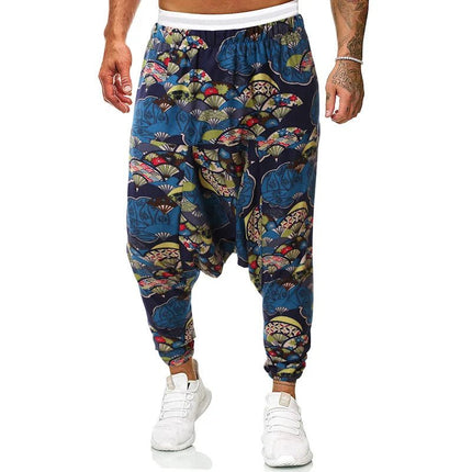 Harem Pants Men Vintage Fashion Hip Hop Pattern Pants - Harem Pants - Parklees - Mad Fly Essentials