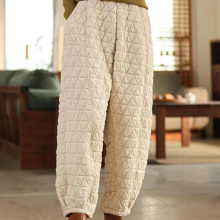 Harem Pants Quilted Cotton Bloomer Winter Women Bottoms - Harem Pants - UXST - Mad Fly Essentials