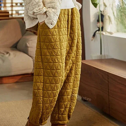 Harem Pants Quilted Cotton Bloomer Winter Women Bottoms - Harem Pants - UXST - Mad Fly Essentials