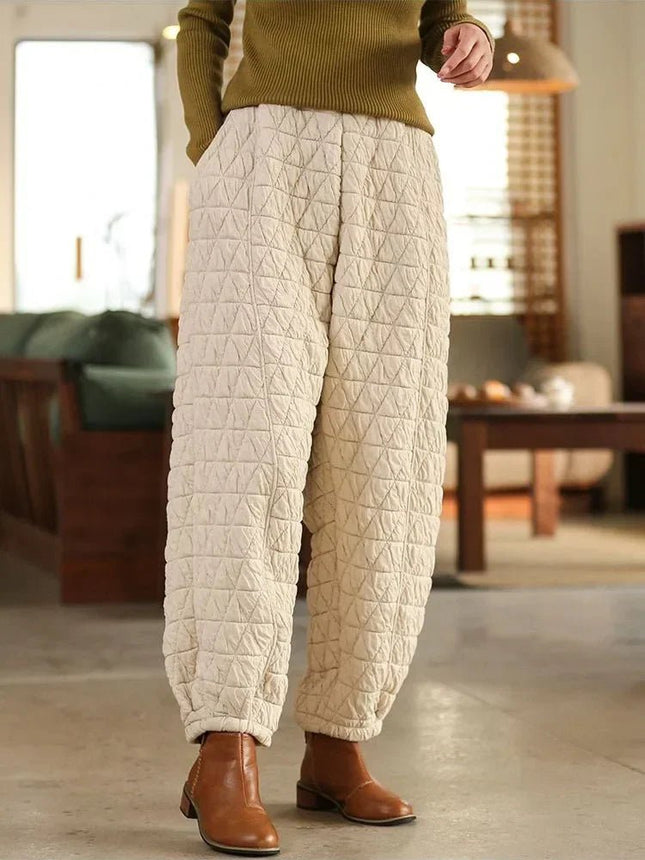 Harem Pants Quilted Cotton Bloomer Winter Women Bottoms - Harem Pants - UXST - Mad Fly Essentials